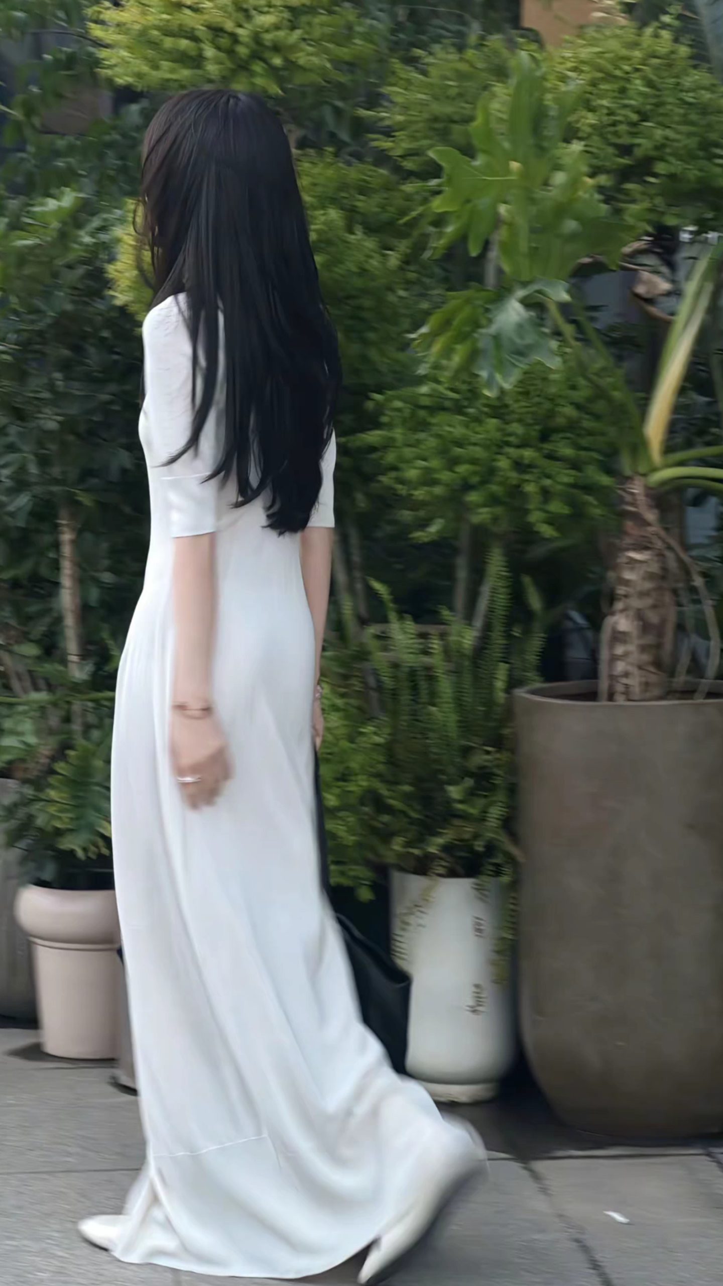 Women's Long Knit Dress in Black or White - Image 4